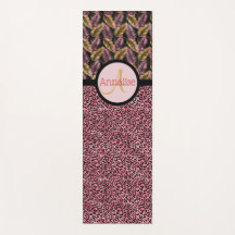 Roze zwarte luipaard afdrukken en roze goudkleuren