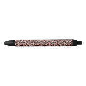 Roze zwarte luipaard afdrukken inkt pen (Voorkant)