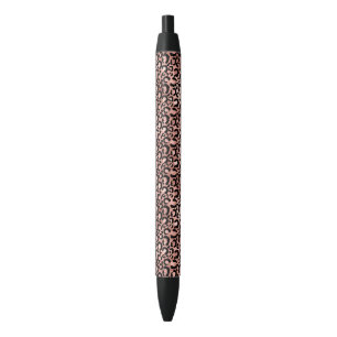 Roze zwarte luipaard afdrukken inkt pen