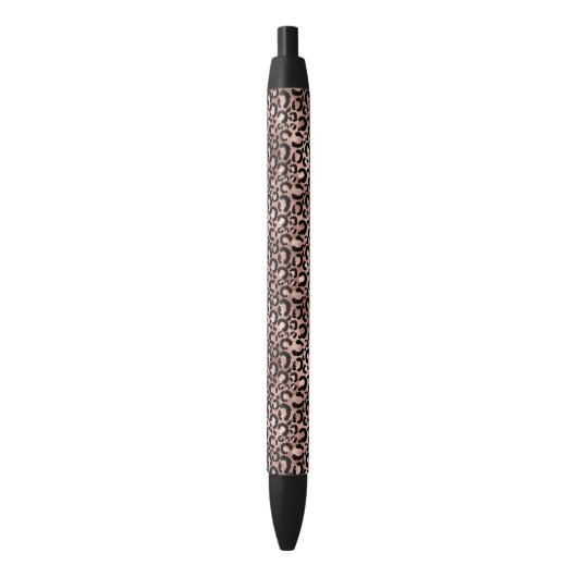 Roze zwarte luipaard afdrukken inkt pen (Voorkant Verticaal)