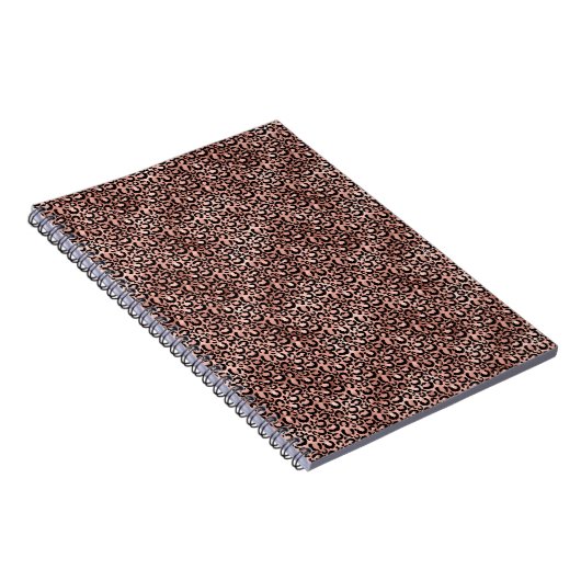 Roze zwarte luipaard afdrukken notitieboek (Rechterzijde)