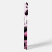 Roze & Zwarte Luipaard Bont Dierenprint Stippen Case-Mate iPhone Case (Achterkant / Rechts)