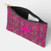 Roze & Zwarte Luipaardprint Monogram Etui (Open)