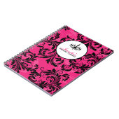 Roze zwarte luis Notitieboek met schuifwiel (Linkerzijde)