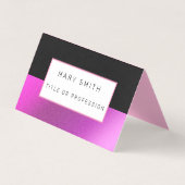 Roze zwarte luxe visitekaartje (Voorkant)