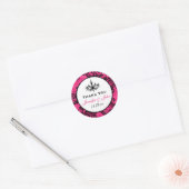 Roze zwarte luzerne Sticker met schuifwiel (Envelop)