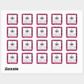 Roze zwarte luzerne Sticker met schuifwiel (Vel)