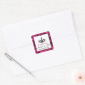 Roze zwarte luzerne Sticker met schuifwiel (Envelop)