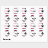 Roze zwarte luzerne Sticker met schuifwiel (Vel)