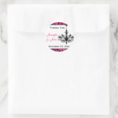 Roze zwarte luzerne Sticker met schuifwiel (Tas)