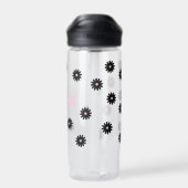 Roze & Zwarte Madelief Mama Waterfles (Achterkant)