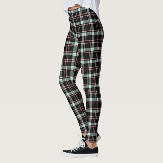 Roze zwarte Madras Leggings (Links)