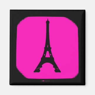 Roze zwarte mode Paris Eiffeltoren magneet
