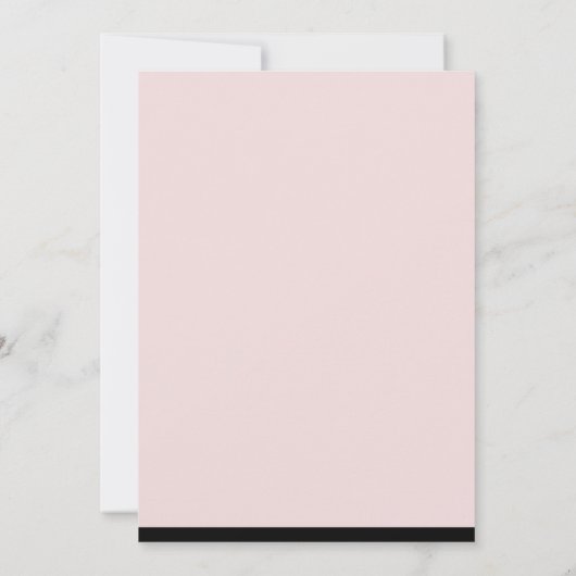 Roze & Zwarte Moderne Minimaal Schrift 21 Eenentwi Kaart (Achterkant)