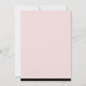 Roze Zwarte Moderne Minimalistische Script 1e Verj Kaart (Achterkant)