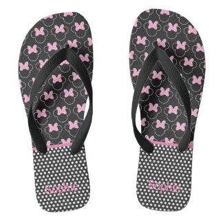 Roze & Zwarte Muisoren Teenslippers