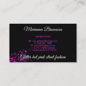 Roze zwarte naaktslak naadloos naaimachine visitekaartje (Achterkant)