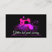 Roze zwarte naaktslak naadloos naaimachine visitekaartje (Voorkant)