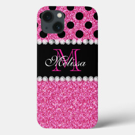 Roze zwarte oliepunten Case-Mate iPhone case