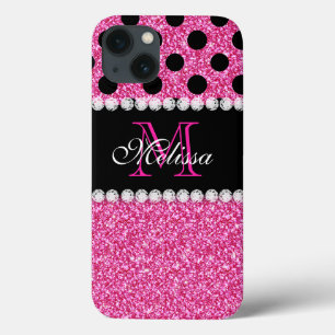 Roze zwarte oliepunten Case-Mate iPhone case