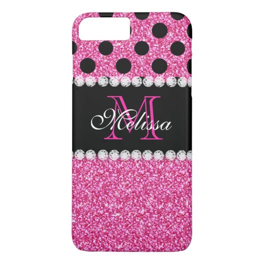Roze zwarte oliepunten Case-Mate iPhone case (Achterkant)