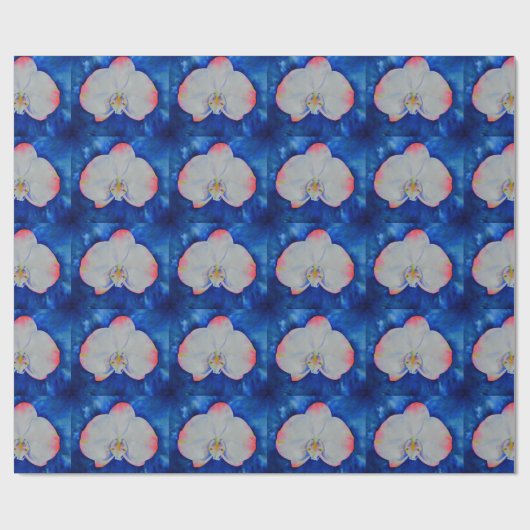 Roze zwarte orchidee cadeaupapier (Vlak)