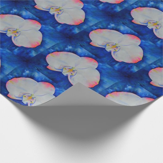 Roze zwarte orchidee cadeaupapier (Hoek)