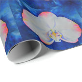 Roze zwarte orchidee cadeaupapier (Rol Hoek)