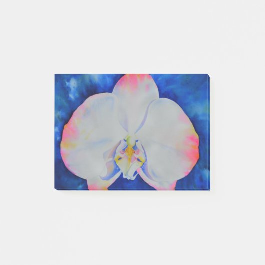 Roze zwarte orchidee post-it® notes (Voorkant)