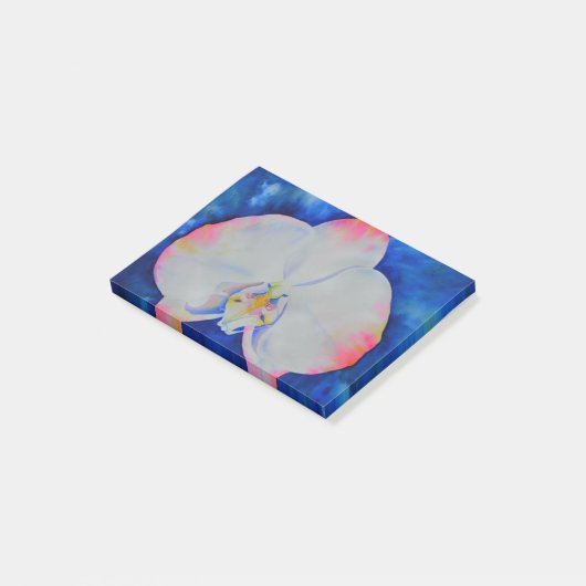 Roze zwarte orchidee post-it® notes (Schuin)