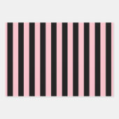 Roze & Zwarte Patronen Strepen, Checkers, Polka Do Inpakpapier Vel (Voorkant 3)