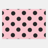 Roze & Zwarte Patronen Strepen, Checkers, Polka Do Inpakpapier Vel (Voorkant)