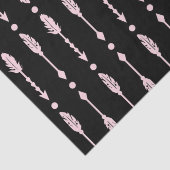 Roze & Zwarte Pijlen Wild ONE 1e Verjaardagsfeest Tissuepapier (Detail)