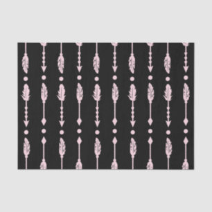 Roze & Zwarte Pijlen Wild ONE 1ste Verjaardagsfees Tissuepapier