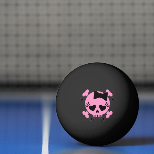 Roze zwarte pingpongbal (Net)