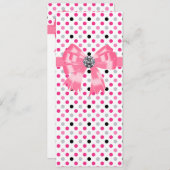 Roze Zwarte Polka Dot Trouwprogramma Sjabloon (Voorkant / Achterkant)