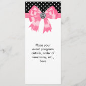 Roze Zwarte Polka Dot Trouwprogramma Sjabloon (Achterkant)
