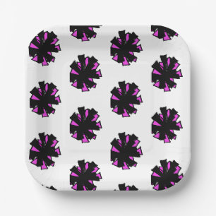 Roze Zwarte Pom Papieren Bord