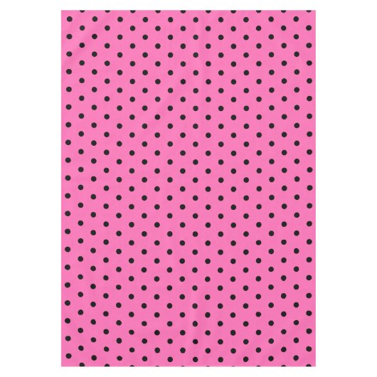  roze zwarte pooldots tafelkleed (Voorkant)