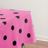  roze zwarte pooldots tafelkleed (Voorbeeld)