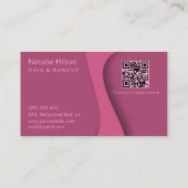 Roze zwarte professionele eenvoudige monogram visitekaartje (Achterkant)