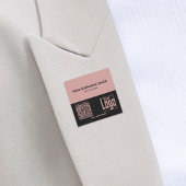 Roze Zwarte QR-Code Logo Bedrijfsexpertise Naamplaatje