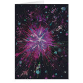 Roze zwarte rand Abstracte kunst Acrylverf (Voorkant)