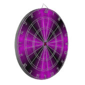 Roze Zwarte Regenboog in Elephant Skin Leather Opt Dartbord (Voorkant Links)