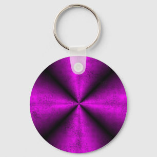 Roze Zwarte Regenboog in Elephant Skin Leather Opt Sleutelhanger