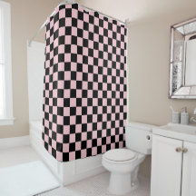 Roze zwarte Retro Checkerboard Pattern