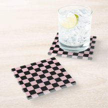 Roze zwarte Retro Checkerboard Pattern