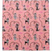 Roze zwarte roodroze roodroze roze roestvrij van 5 douchegordijn (Voorkant)