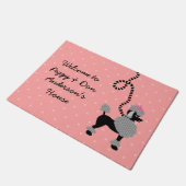 Roze zwarte roze roze roodroze 50s Modern Welkom Deurmat (Schuin)