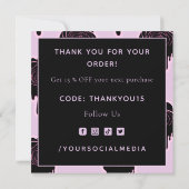 Roze Zwarte Rozen Drip Druppelende Halloween Dank  Kaart (Achterkant)